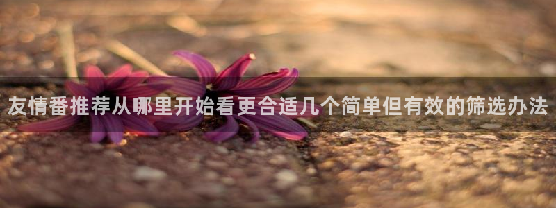 汗汗漫画作品目录：友情番推荐从哪里开始看更合适几个简单但有效的筛选办法